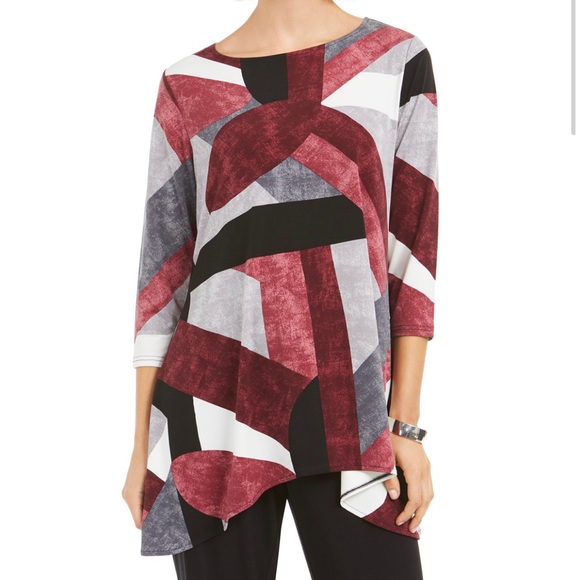 Alfani Printed High low tunic - Picture 4 of 4